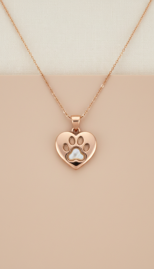 Sterling Silver Paw Print Necklace