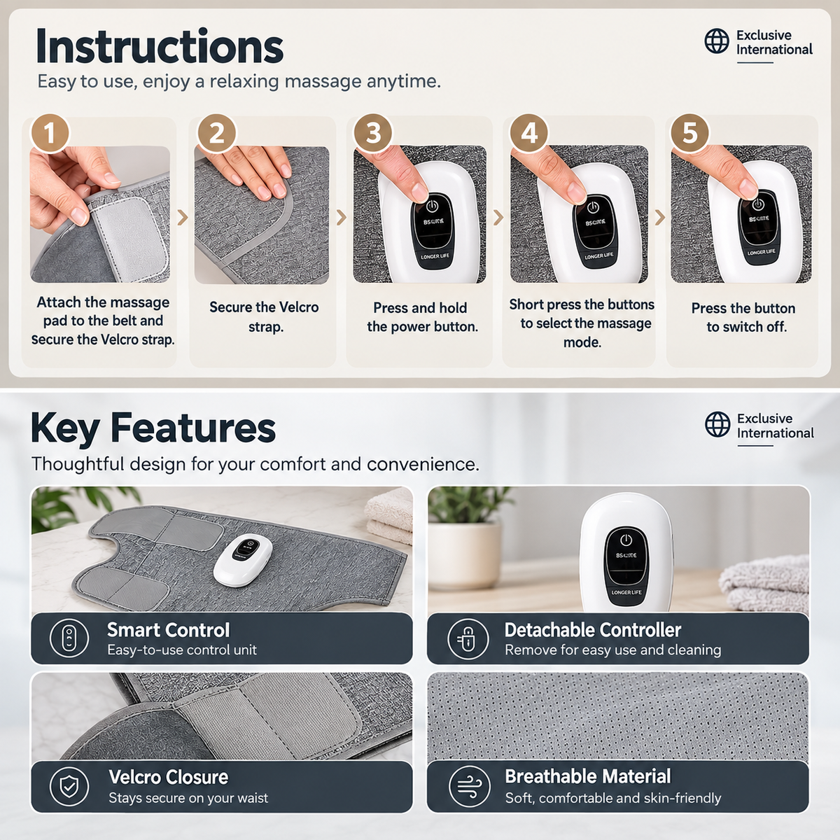 Electric Foot Massager - Wireless Air Compress